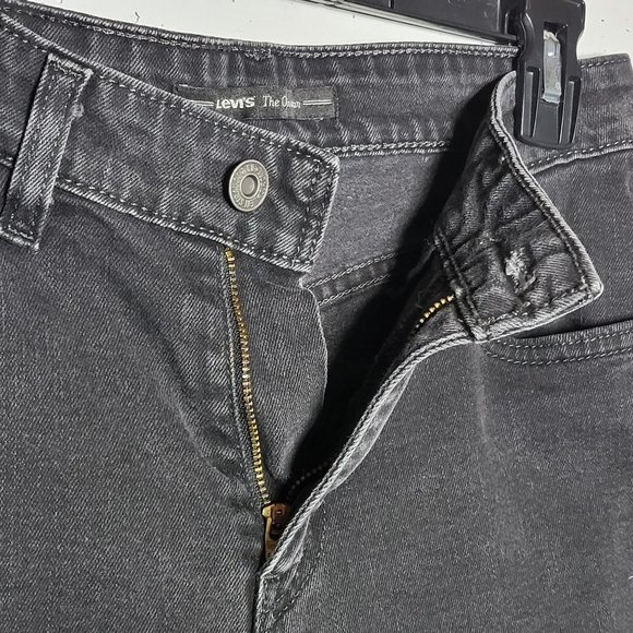 Levi's Womens Mid Rise Skinny Gray Denim Jeans Size 8 Neutral Minimalist Grunge - Picture 7 of 13